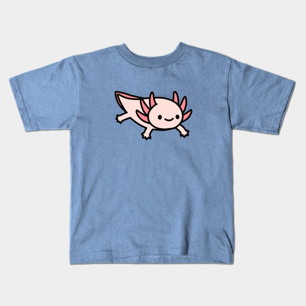 Axolotl Kids T-Shirt by littlemandyart